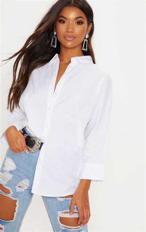 oversized white shirt style.